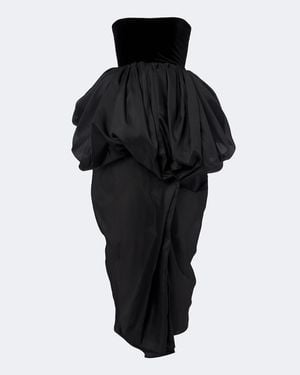 KHAITE Bronte Organza Bustier Dress - Black