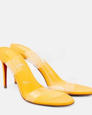 Christian Louboutin Mules Just Nothing 85 Aus Pvc - Gelb