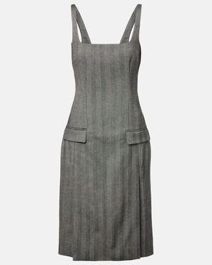 Ferragamo Midikleid Aus Einem Wollgemisch - Grau