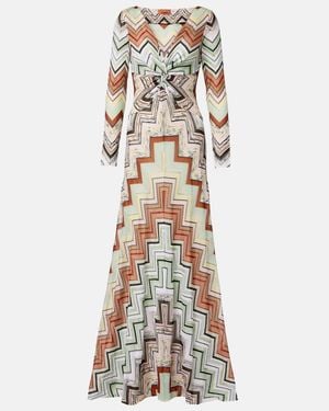 Missoni Chevron Maxi Dress - Metallic