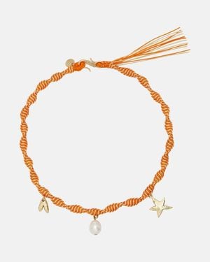 ALÉMAIS Halskette Calypso Aus Makramee - Mettallic