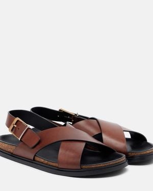 The Row Sandalen Buckle Aus Leder - Braun