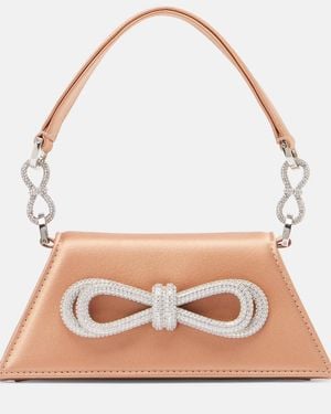Mach & Mach Samantha Small Satin Shoulder Bag - Pink
