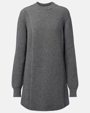 Jil Sander Ribbed-Knit Wool Sweater - Gray