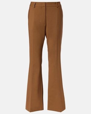 Etro Wool-Blend Bootcut Pants - Brown