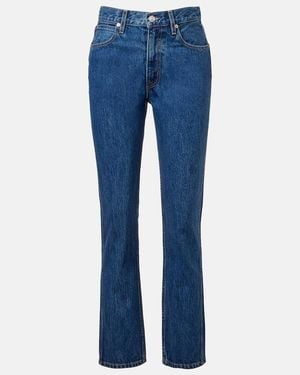 SLVRLAKE Denim Virginia Slim High-Rise Straight Jeans - Blue