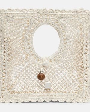 Jacquemus Spiaggia Small Lace Tote Bag - Natural