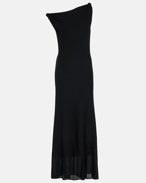 SIR. Breeze Striped Ruched Mesh Midi Dress in White | Lyst UK