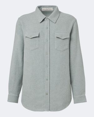 God's True Cashmere Cashmere Shirt With Emeralds - Grey