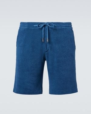 Fedeli Cotton Terry Shorts - Blue