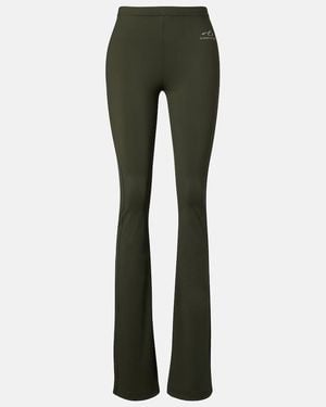 Balenciaga Logo Flared Leggings - Green