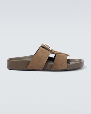Christian Louboutin Dhabubizz Suede Sandals - Brown