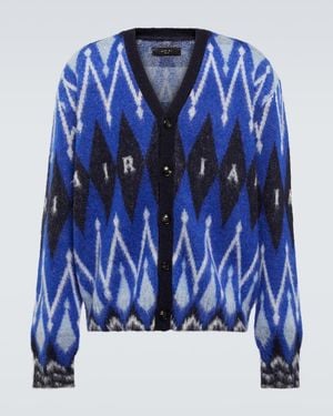 Amiri Cardigan Aus Einem Alpakawollgemisch - Blau
