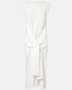 TOTEME Midikleid Aus Baumwoll-Jersey - Weiß