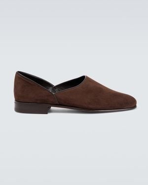 Bode Loafers House Shoe Aus Veloursleder - Braun