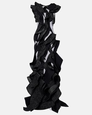 Maticevski Ellipsoid Wave Ruffled Gown - Black