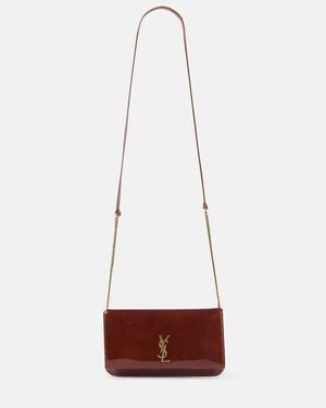 Saint Laurent Cassandre Patent Leather Phone Case - Red