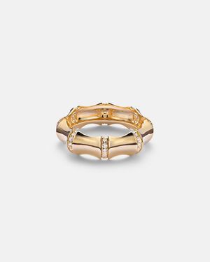 STONE AND STRAND Ring Bamboo Resort Aus 14Kt Gelbgold Mit Diamanten - Weiß