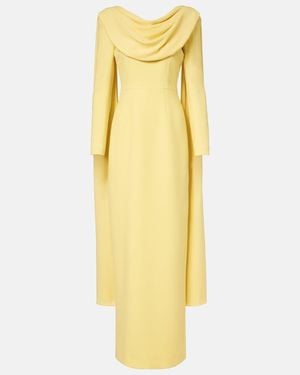 Emilia Wickstead Robe Zaira Aus Woll-Crepe - Gelb