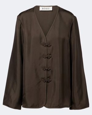 Rohe Oversized Silk Blouse - Brown