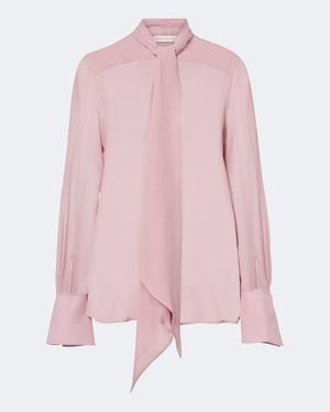 Nina Ricci Schluppenbluse Aus Seide - Pink