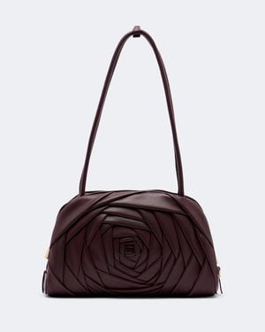 Roger Vivier Roseline Leather Shoulder Bag - Purple