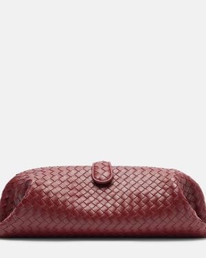 Bottega Veneta Lauren 1979 Medium Intrecciato Leather Clutch - Red
