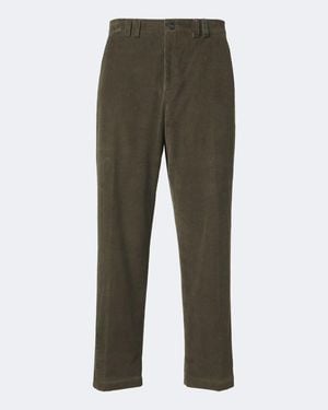 Canali Cotton Corduroy Straight Pants - Green