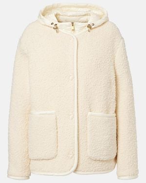 Moncler Hylesine Wool And Cotton-Blend Down Jacket - Natural