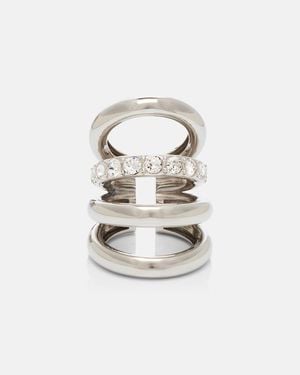 Rabanne Crystal-Embellished Ring - White