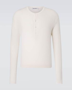 Our Legacy Henley-Top Fine Aus Baumwolle - Weiß