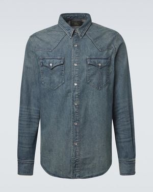 RRL Buffalo West Denim Shirt - Blue