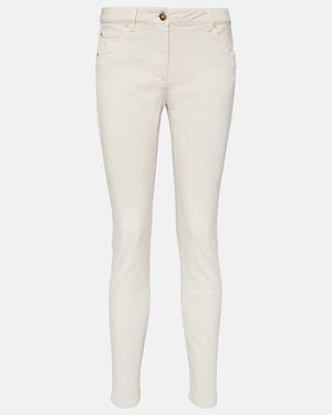 Brunello Cucinelli Mid-Rise Slim Jeans - Natural
