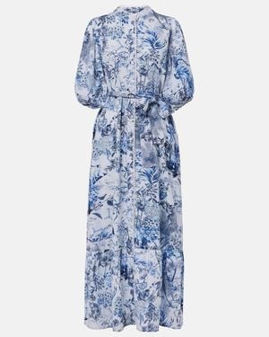 Melissa Odabash Kitty Cotton And Linen Shirt Dress - Blue