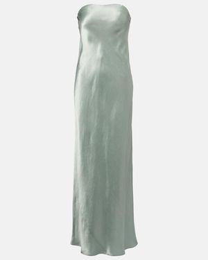 Vince Satin Maxi Dress - Green