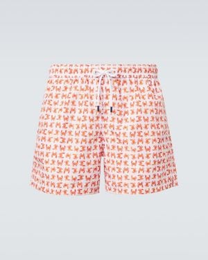 Fedeli Madeira Printed Swim Trunks - Pink