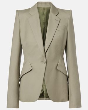 McQueen Wool Blazer - Green