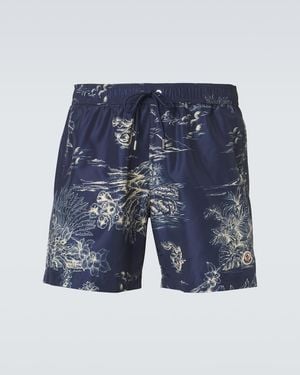 Moncler Badeshorts Archivio - Blau
