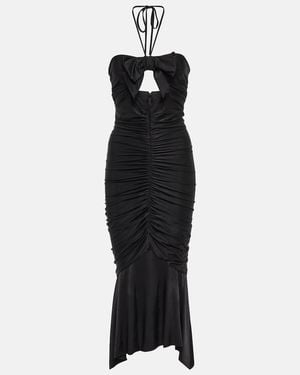 Alexandre Vauthier Halterneck Jersey Midi Dress - Black