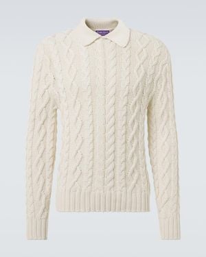 Ralph Lauren Cable-Knit Cotton-Blend Jumper - White