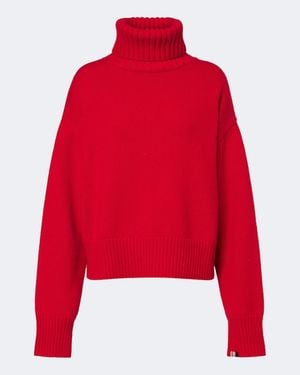 Extreme Cashmere Pullover N°434 Crop Xtra Aus Cashmere - Rot