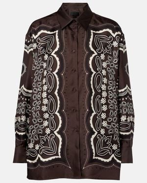 Nili Lotan Hemd Alfie Aus Seiden-Twill - Schwarz