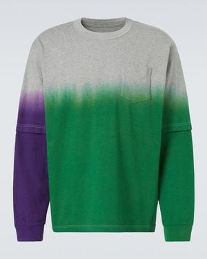 Sacai Dyed Cotton Sweatshirt - Green