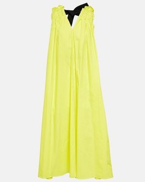 ROKSANDA Erosa Cape-Detail Belted Midi Dress - Yellow