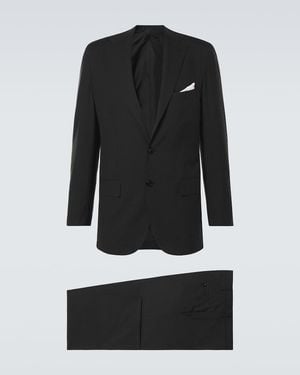 Kiton Single-Breasted Wool Suit - Black