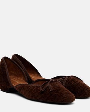 Herbert Levine 24/7 Shearling Ballet Flats - Brown