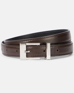 KHAITE Manhattan Leather Belt - Black