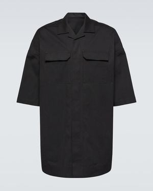 Rick Owens Magnum Tommy Cotton-Blend Poplin Shirt - Black