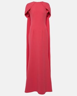 Safiyaa Ginkgo Caped Gown - Red