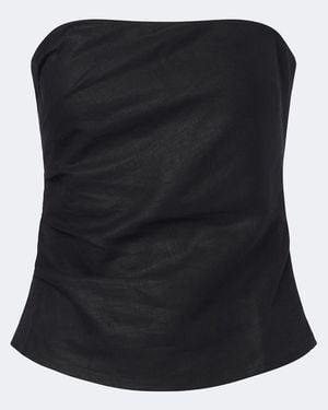 Faithfull the Brand Top Bustier Alzira En Lin - Noir
